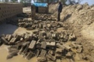 वर्षाका कारण इँटा उद्योगमा रु एक करोड क्षति