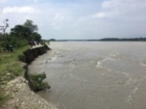 नारायणीको उत्तरी भँगालोमा पानी घट्दा संरक्षणकर्मी चिन्तित