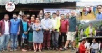 तामाङ समाजद्वारा सिन्धुपाल्चोकको हेलम्बुका बाढी पिडितलाई आर्थिक सहयोग