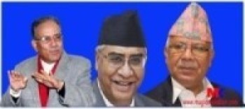 प्रधानमन्त्री देउवा, अध्यक्षद्वय दाहाल र नेपालबीच छलफल   