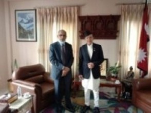 परराष्ट्रमन्त्री खड्कासँग भारतीय राजदूतको भेटवार्ता 
