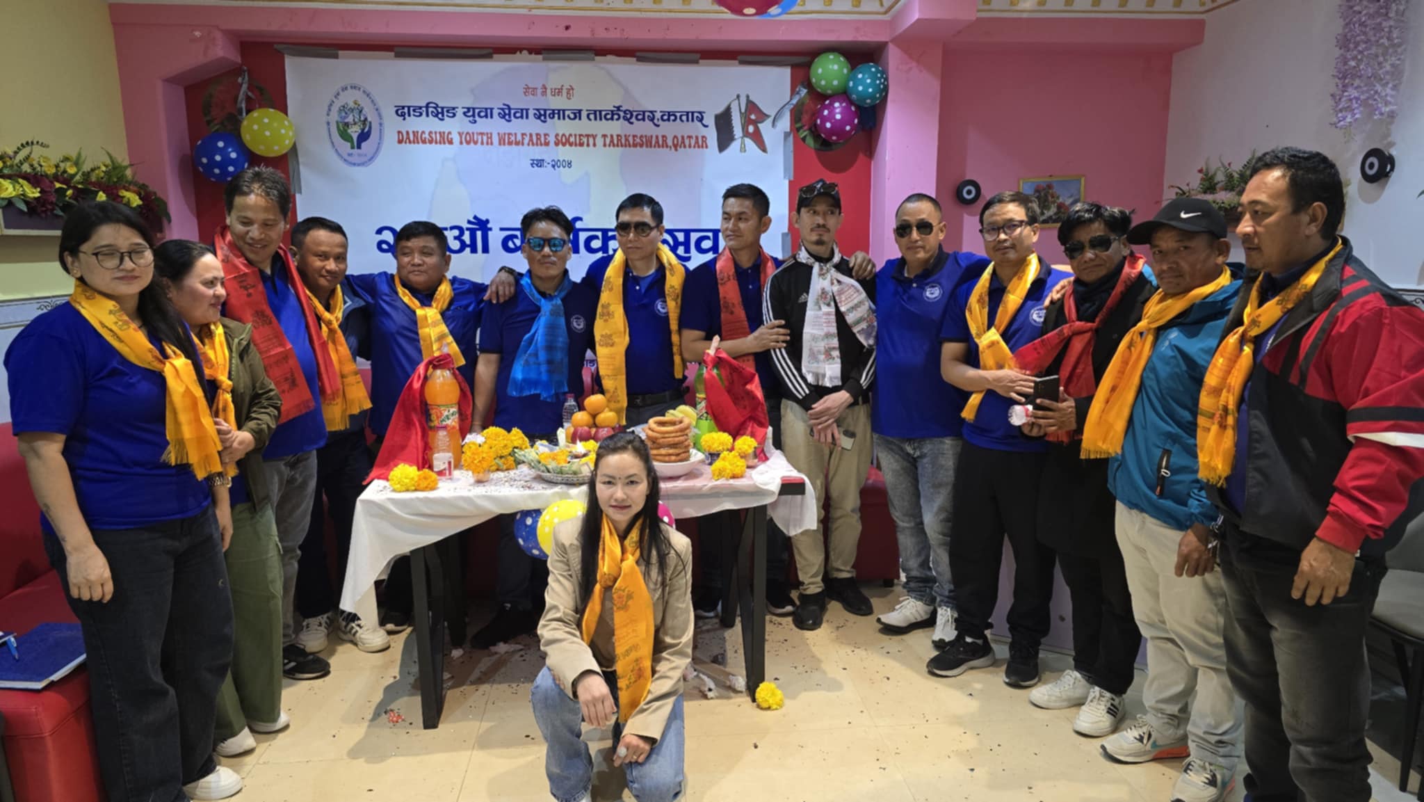 दाङ्सिङ युवा सेवा समाज कतार द्वारा पुर्व सदस्य तामाङलाई आर्थिक सहयोग