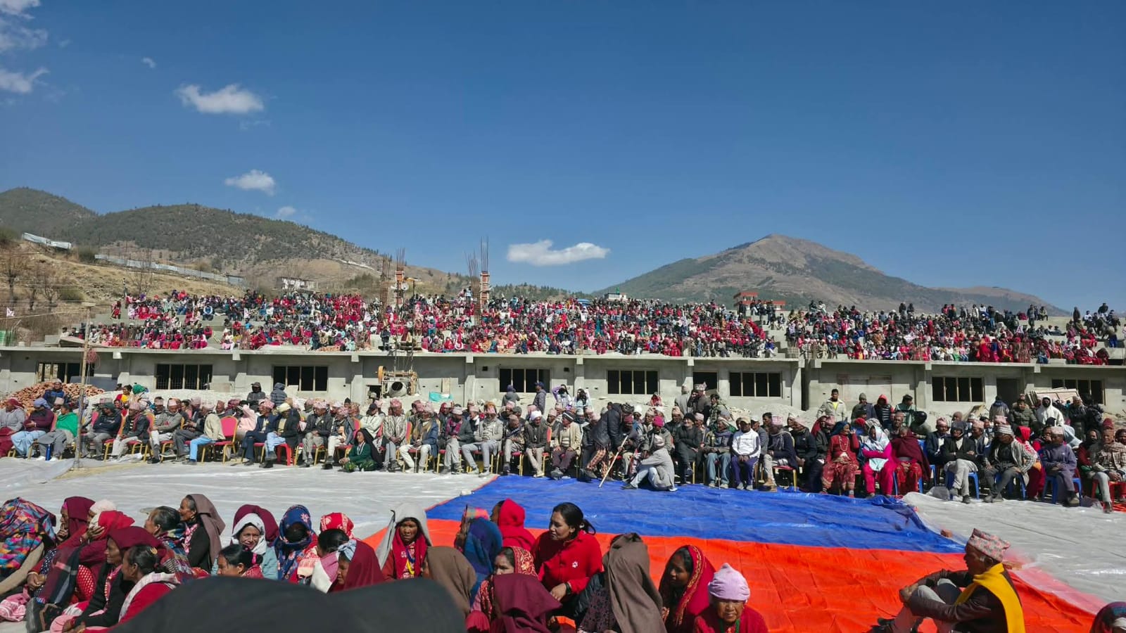 जुम्लाको खलाङ्गा बजारमा ज्ञानेन्द्र शाहीको बृहत् चुनावी सभामा