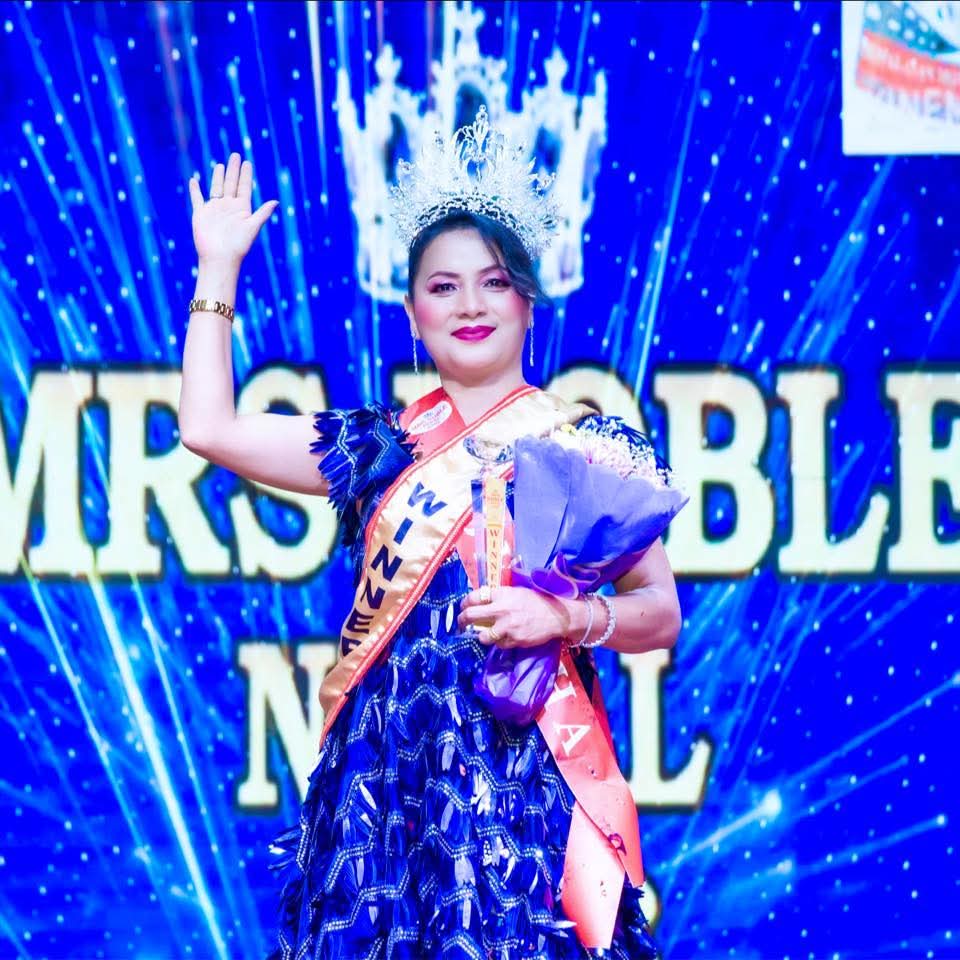 शुभेच्छालाई मिसेस नोबेल नेपाल २०२६ को ताज