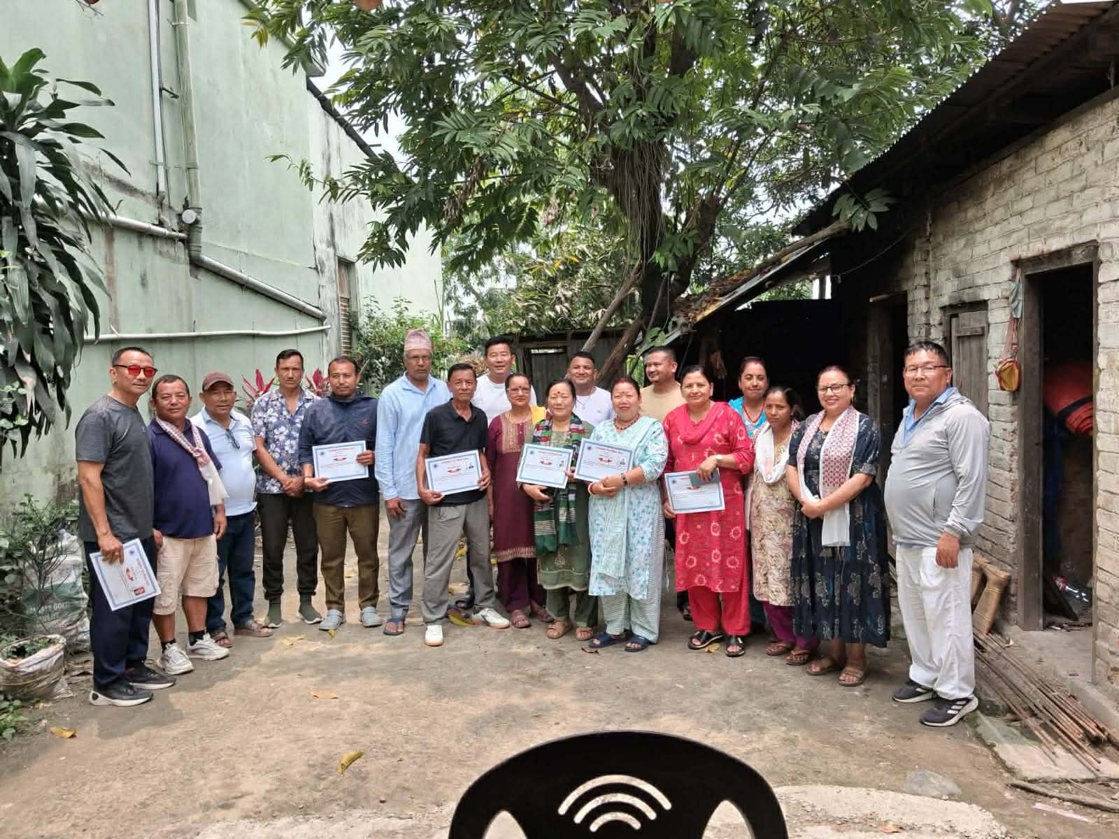 फाल्गुनन्द टोल बिकाश संस्था केर्खाले पुरानो समितिलाई विदाई तथा नयाँ समितिलाई प्रमाण पत्र वितरण