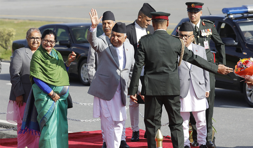 राष्ट्रपति  कतारतर्फ  प्रस्थान