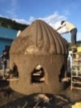 मस्जिदमा गुम्बज निर्माण हुँदै