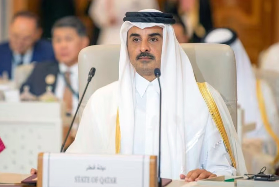 कतारका अमिर आज अपराह्न आउँदै