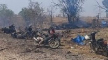 म्यान्माको सेनाद्वारा विपक्षीमाथि हवाई हमला, एक सय जनाको मृत्यु
