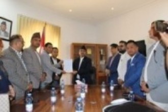 नेपाली दूतावास संग नवनिर्वाचित एनसीसी कतारको भेटघाट