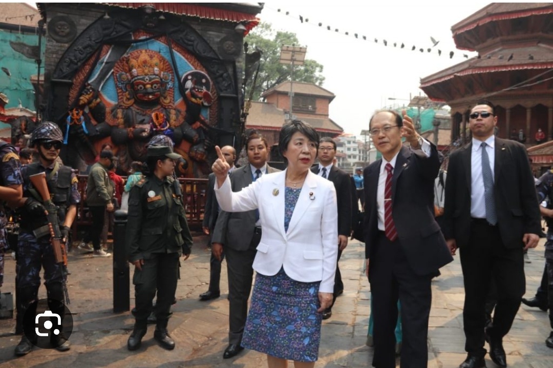 जापानी विदेशमन्त्री खामिखावाः वसन्तपुर क्षेत्रको अवलोकन