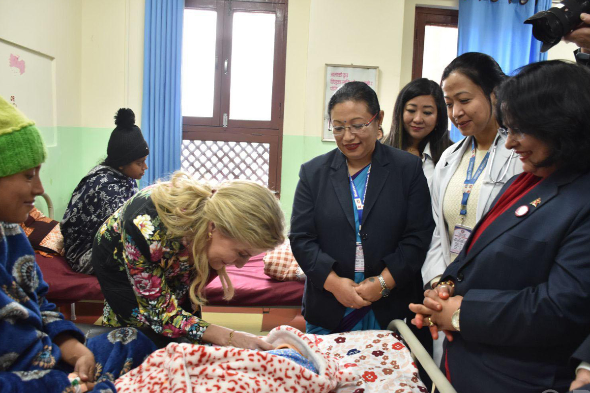 अधिराजकुमारी सोफीयाद्वारा भक्तपुर अस्पतालको प्रसूति सेवाबारे चासो