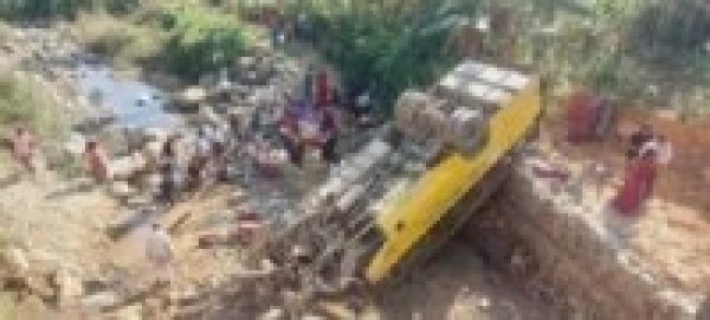 उदयपुरमा बस दुर्घटना