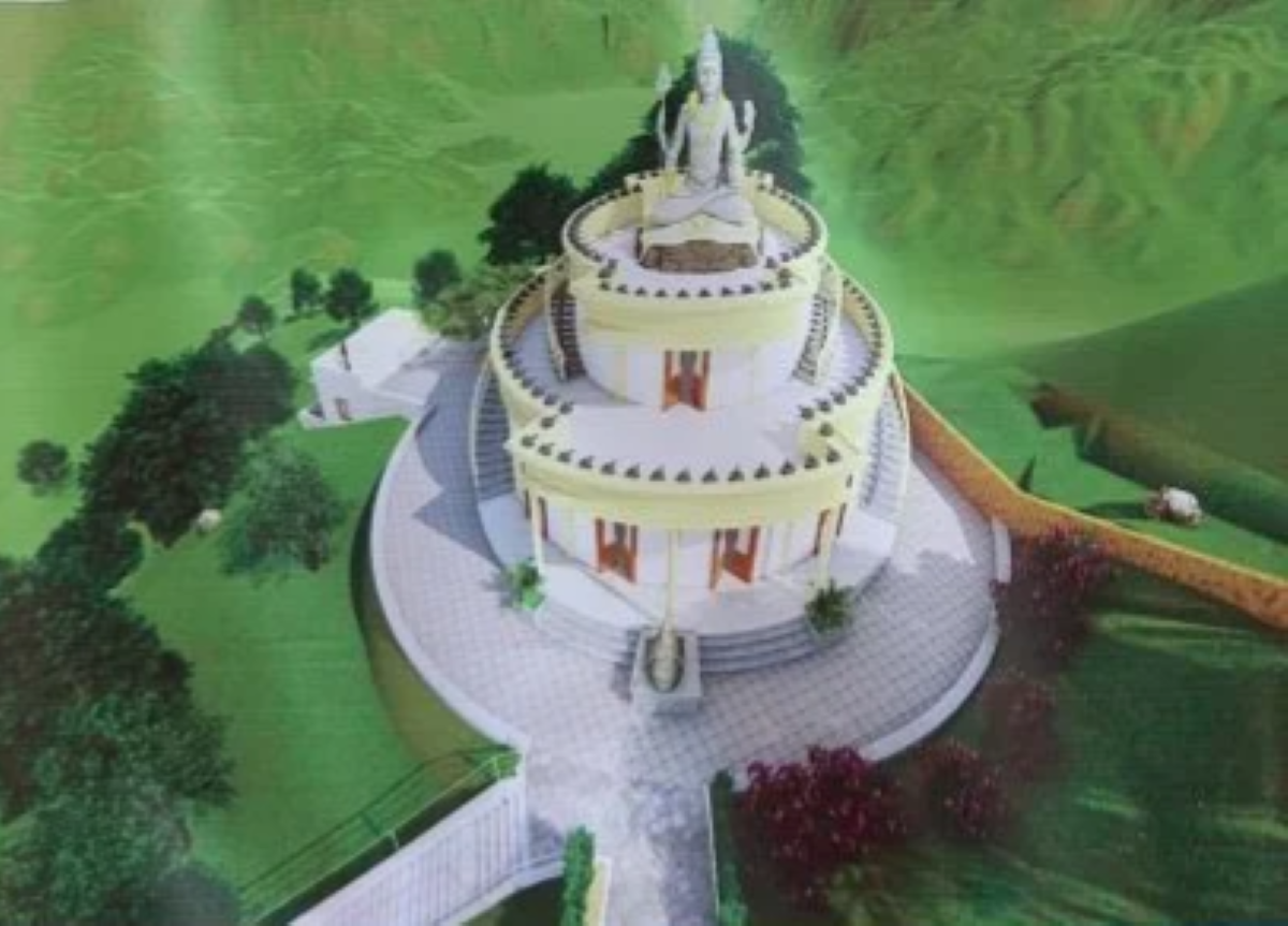 बाग्लुङको डोय पहाड ‘ब्लु हिल’मा धार्मिक–पर्यटकीय पूर्वाधार निर्माण तीव्र