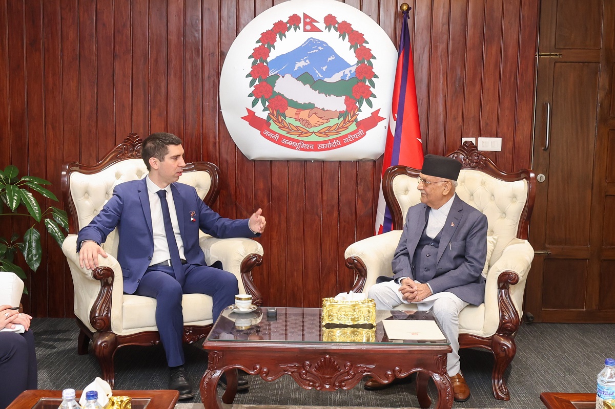 प्रधानमन्त्रीसँग मल्दोभाका उपप्रधानमन्त्रीको शिष्टाचार भेट