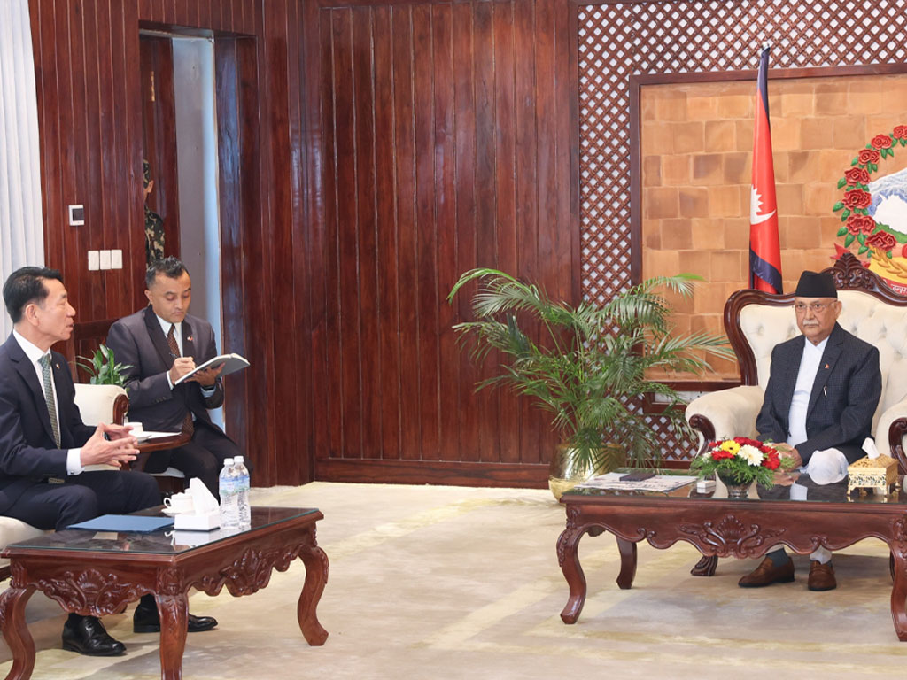 प्रधानमन्त्रीसँग ‘कोरिया रेलरोड कर्पोरेसन’का प्रमुखको भेट