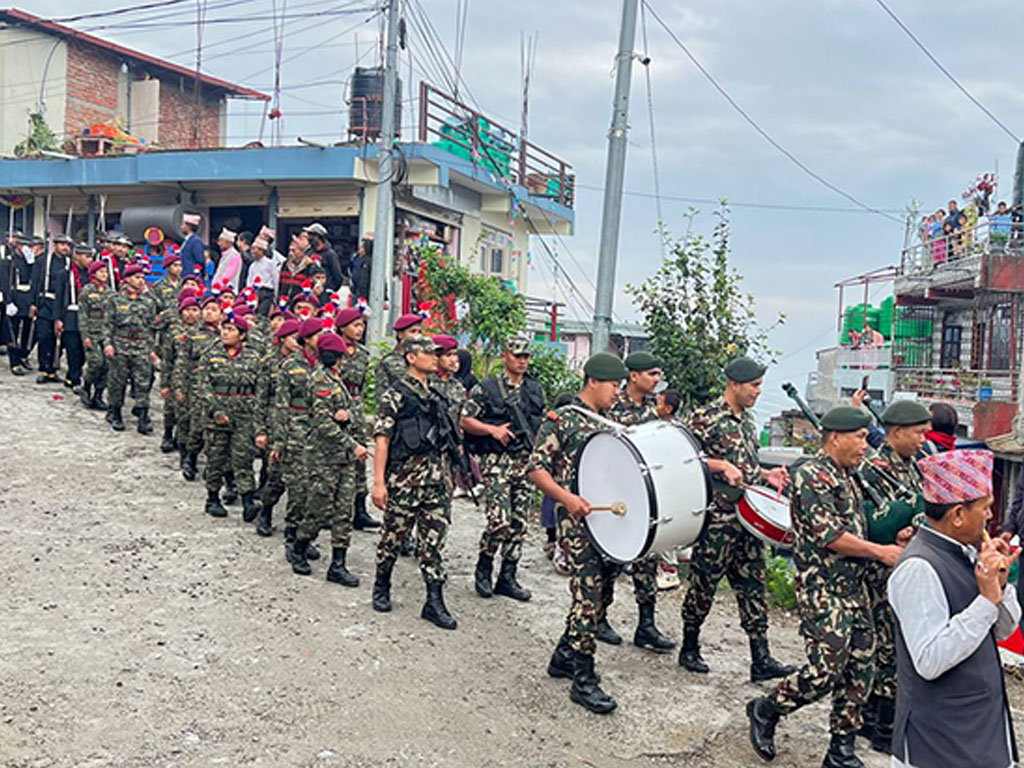 नेपाली सेनाको गोरखा–जितगढी एकीकरण पदयात्रा सुरु