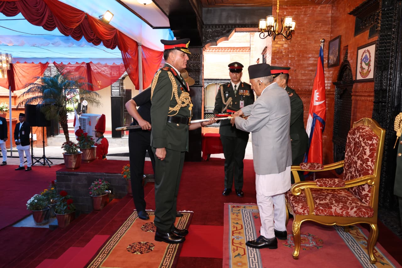 भारतीय स्थल सेनाध्यक्ष सेठलाई नेपाली सेनाको मानार्थ महारथीको दर्जा प्रदान