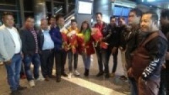 ल्होछार मान्न बुद्ध लामा सहितका कलाकार कतारमा,तामाङ समाज द्वारा भब्य स्वागत