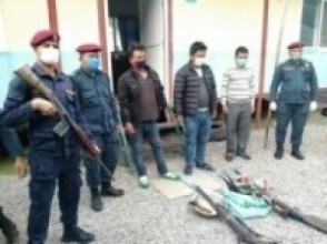 मृगको मासु र भरुवा बन्दुकसहित दुई पक्राउ