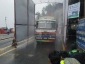 कोरोना रोक्न : नागढुङ्गामा डिस्इन्फेक्सन टनेल सञ्चालन