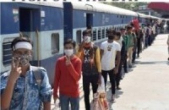 भारतमा एकै दिनमा २०४ ओटा मजदुर विदेश रेल सञ्चालन