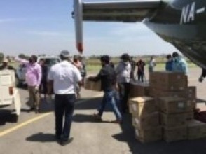 नेपाली सेनाले ग्वाङ्जाओबाट स्वास्थ्य सामग्री ल्यायो