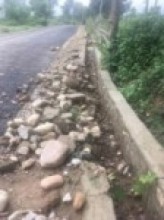 एक वर्षमै भत्कियो सडक र नाला