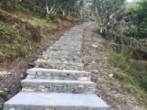 पर्यटकीय क्षेत्र विस्तारका लागि पदमार्ग निर्माण