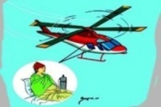 पेटभित्रै बच्चा मरेको गर्भवतीको हेलिकोप्टरबाट उद्धार   
