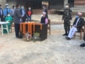 प्रधानमन्त्रीद्वारा गोदावरीमा निर्माणाधीन सभाहलको निरीक्षण 