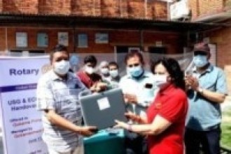 गोकर्णेश्वर प्राथमिक अस्पताललाई ECG र UCG मेसिन हस्तान्तरण