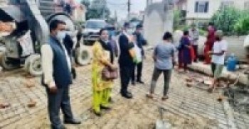 महासचिव पोखरेलबाट विकास योजनाको निरीक्षण 
