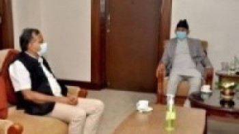 गृहमन्त्री खाण र मुख्यमन्त्री राउतबीच भेटवार्ता   
