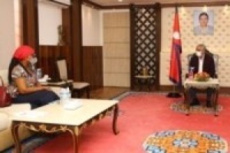 प्रधानमन्त्रीसँग राष्ट्रसङ्घका आवासीय संयोजकको शिष्टाचार भेट   