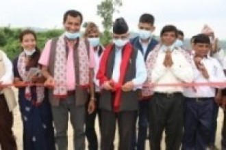 मुख्यमन्त्री पौडेलद्वारा पुलको उद्घाटन   