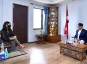 एमाले अध्यक्ष ओलीसँग एमसीसी उपाध्यक्षको शिष्टाचार भेट   