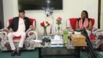 मुख्यमन्त्री पोखरेलसँग राष्ट्रसङ्घ नेपालका प्रमुखको भेटवार्ता