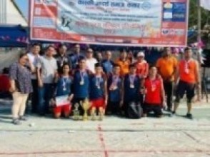 खुल्ला भलिबल प्रतियोगिताको उपाधि कास्की आदर्श लाई