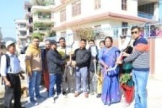 गोकर्णेश्वर वडा नं ६ द्वारा सिमाक्षेत्रमा सडकबत्ती जडान