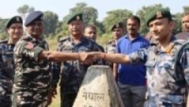 नेपाल–भारत सीमास्तम्भको मर्मत सुरु