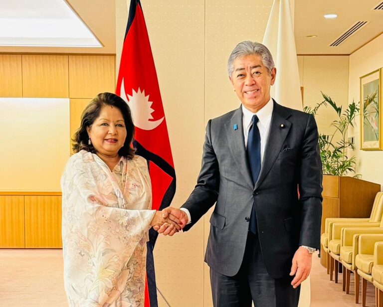 परराष्ट्रमन्त्री डा राणा र जापानी विदेशमन्त्रीबीच द्विपक्षीय भेटवार्ता