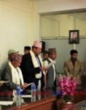 गोकर्णेश्वर नगर प्रमुख रिसालद्वारा शपथ ग्रहण 