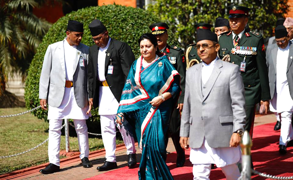 पूर्वराष्ट्रपति भण्डारी स्वदेश फिर्ता