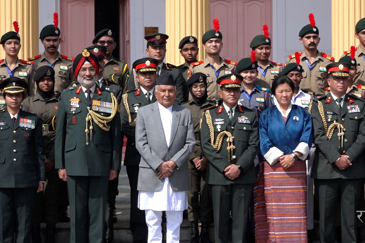 राष्ट्रपति पौडेलसँग भारत, भूटान र माल्दिभ्सका एनसिसी प्रतिनिधिको शिष्टाचार भेट  