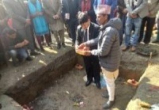 प्रमुख शाक्यद्वारा कलेज भवन शिलान्यास   