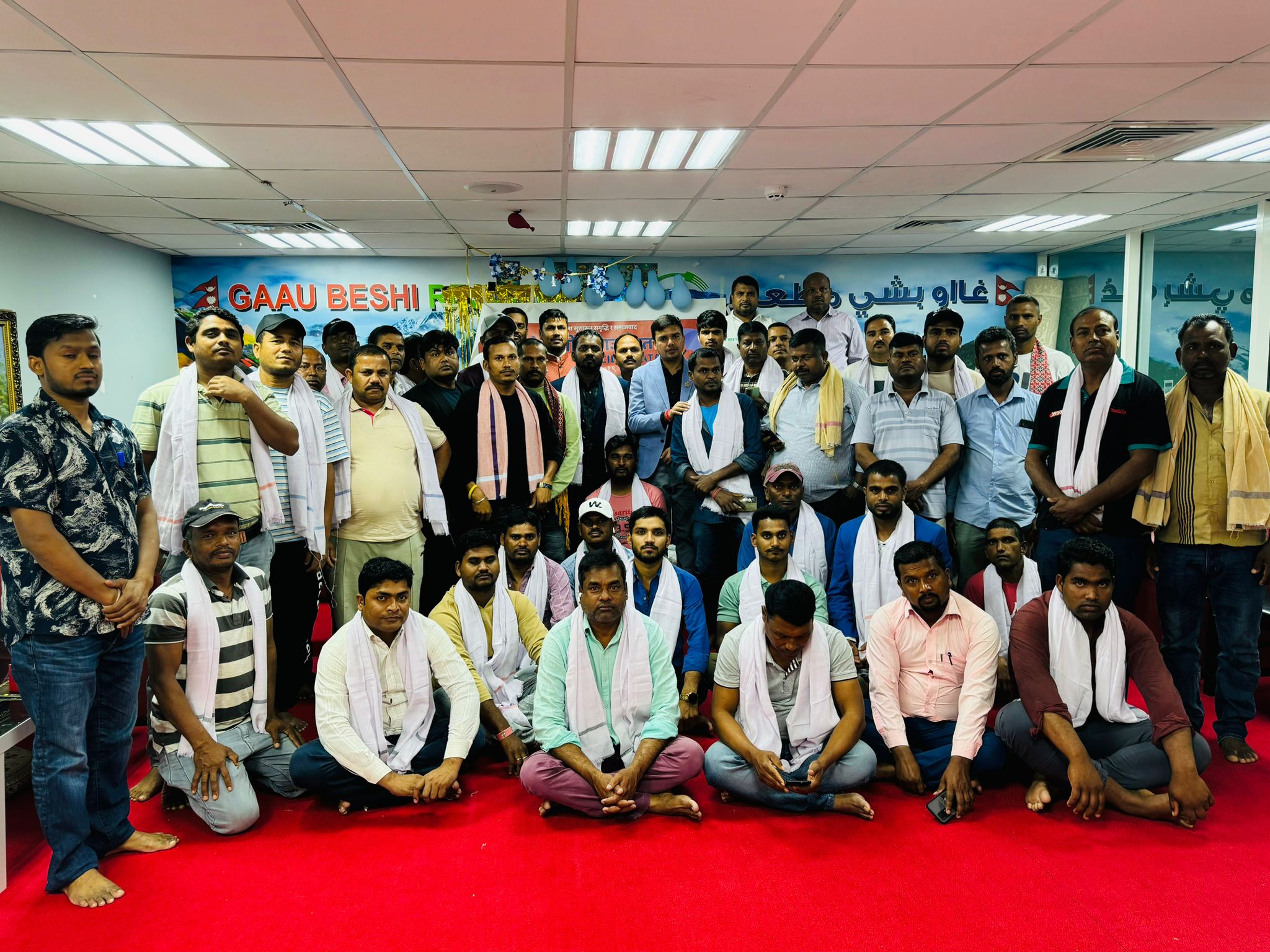 नेपाली समाज कतार अल्खोर एरियामा ५१ युवा प्रवेश