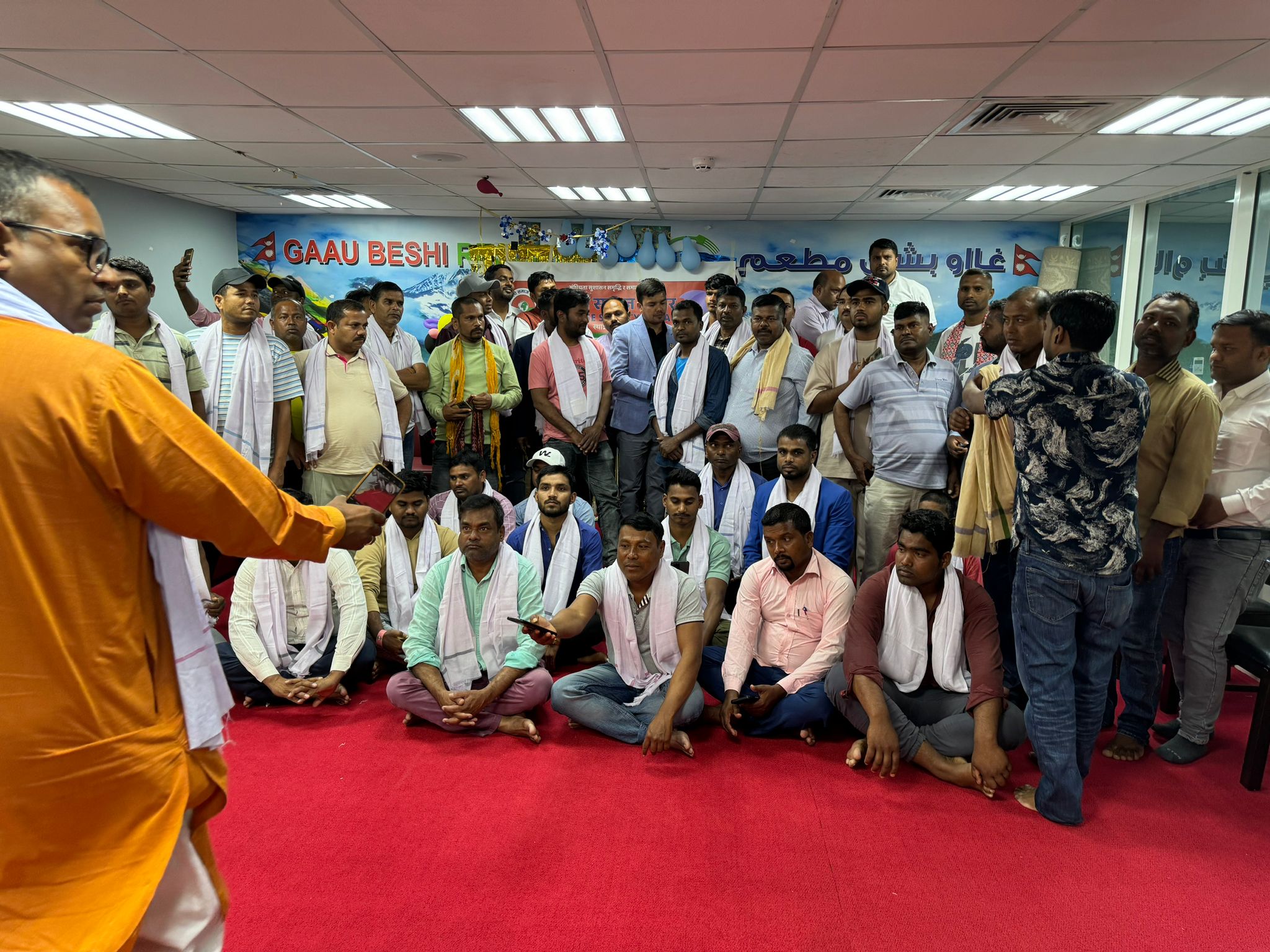 नेपाली समाज कतार अल्खोर एरियामा ५१ युवा प्रवेश