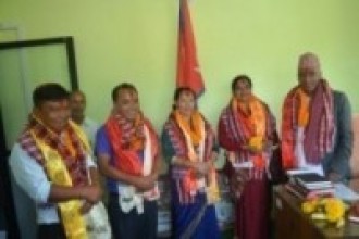 गोकर्णेश्वर वडा नं ३ का नवनिर्वाचित अध्यक्ष कुईकेल सहित सदस्यहरुद्वारा पदभार ग्रहण