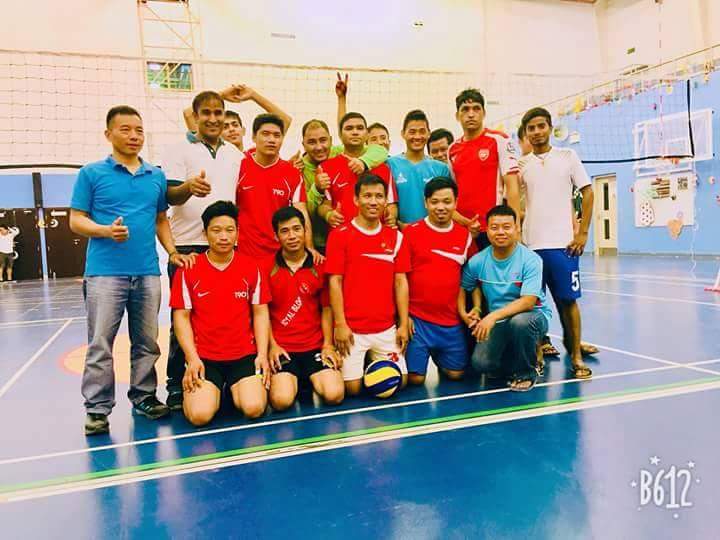 कतारको अलखोर स्थित भलिबलमा नेपालीको जित ।